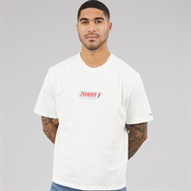Tommy Hilfiger Mens 90s Vintage LA T-Shirt Ancient White