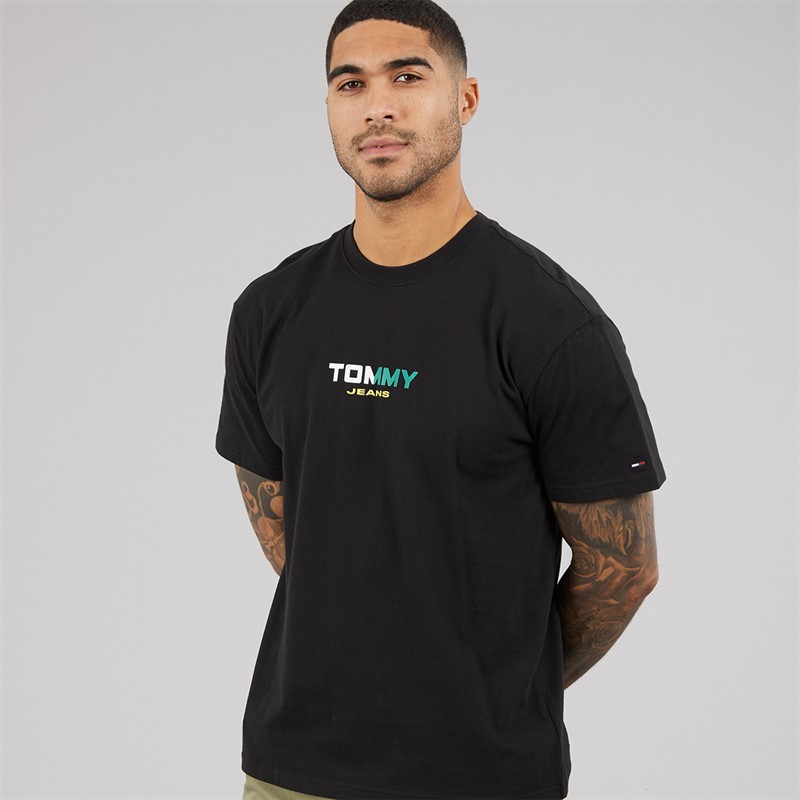 Tommy Hilfiger Mens Relaxed LA Back Print T-Shirt Black