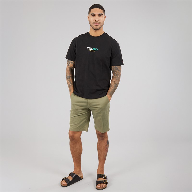Tommy Hilfiger Mens Relaxed LA Back Print T-Shirt Black