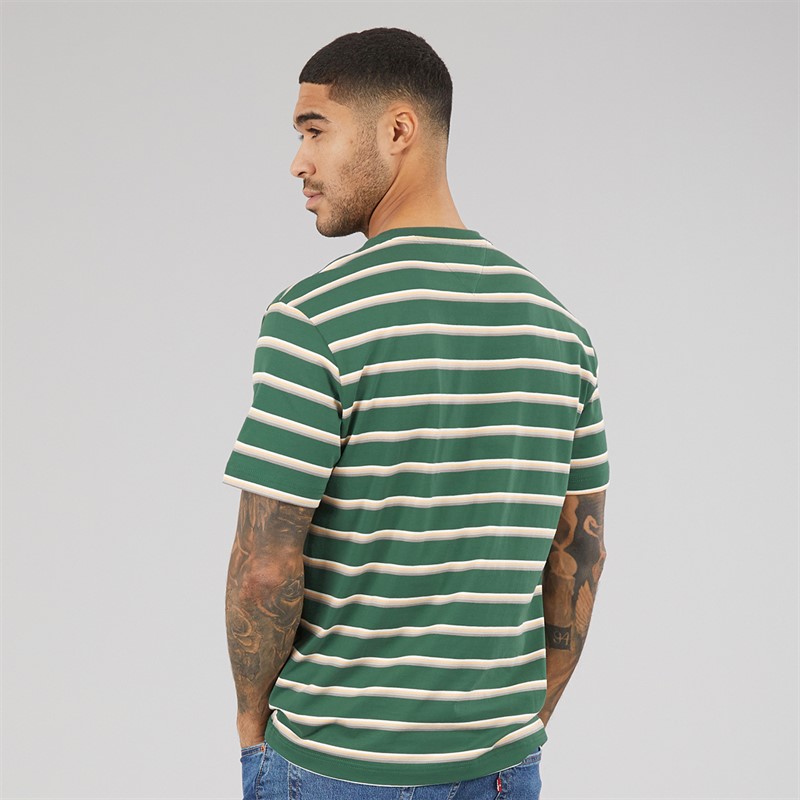 Tommy Hilfiger Mens Relaxed Stripe T-Shirt Shadow Pine Stripe
