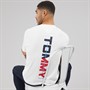 Tommy Hilfiger Mens Relaxed LA Back Print T-Shirt Ecru