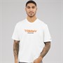 Tommy Hilfiger Mens 90s TJ Block T-Shirt Ecru