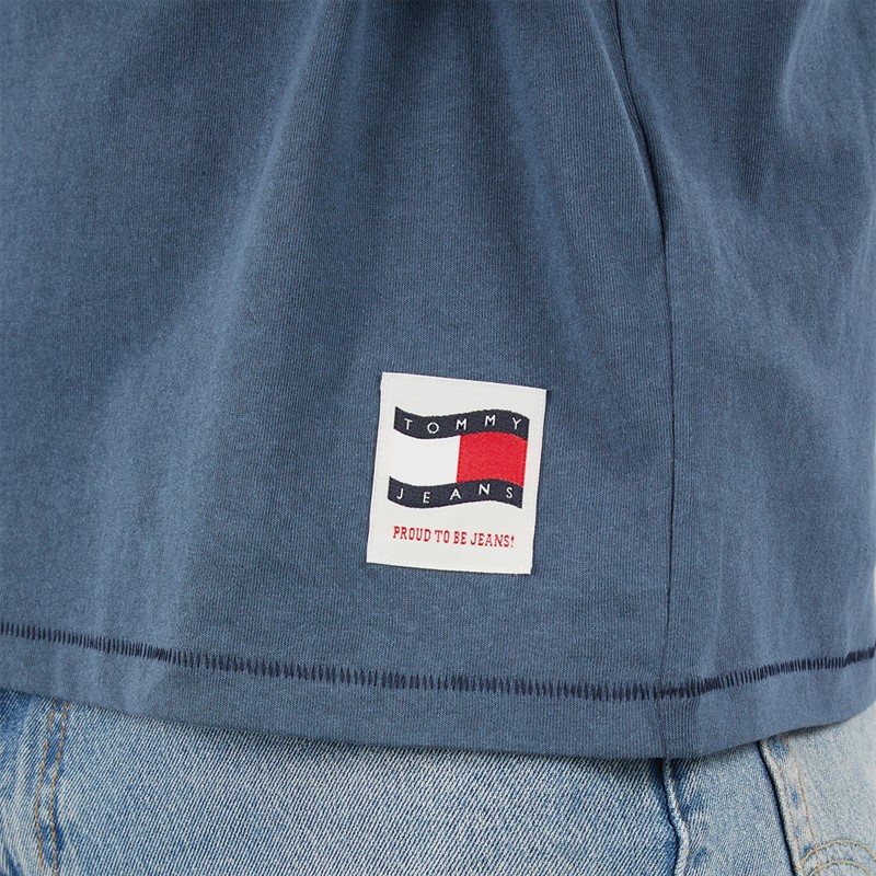 Tommy Hilfiger Mens 90s Waving Flag T-Shirt Dark Night Navy