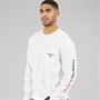 Tommy Hilfiger Mens Relaxed LA Long Sleeve T-Shirt Ecru
