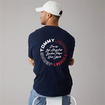 Tommy Hilfiger Mens Relaxed Sign Circle T-Shirt Dark Night Navy
