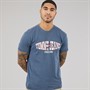 Tommy Hilfiger Mens Reg LA Waving Flag T-Shirt Dark Night Navy