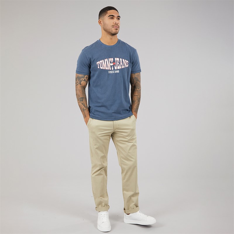 Tommy Hilfiger Mens Reg LA Waving Flag T-Shirt Dark Night Navy