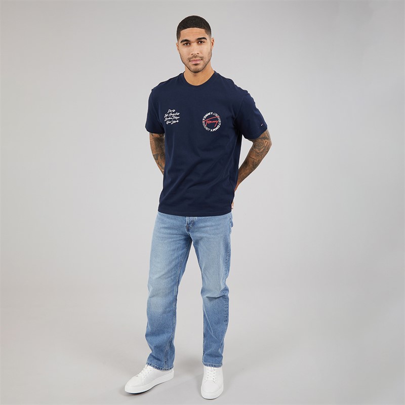 Tommy Hilfiger Mens Otis BJA138 Straight Jeans Denim Medium