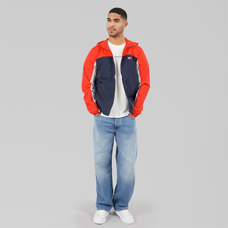Tommy Hilfiger Mens Outdoor Shell Jacket Dark Night Navy Multi