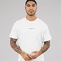 Tommy Hilfiger Mens Relaxed Linear Logo T-Shirt Ecru