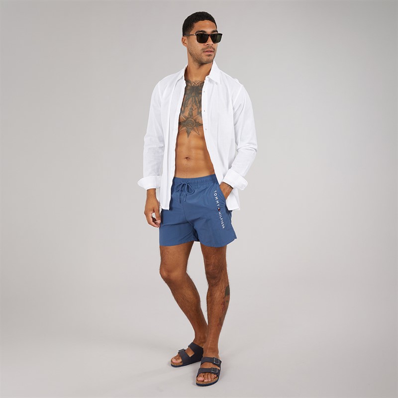 Tommy Hilfiger Mens Drawstring Swim Shorts Aegean Sea