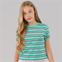 Tommy Hilfiger Girls Stripe Short Sleeve T-Shirt Tropical Tide Stripes