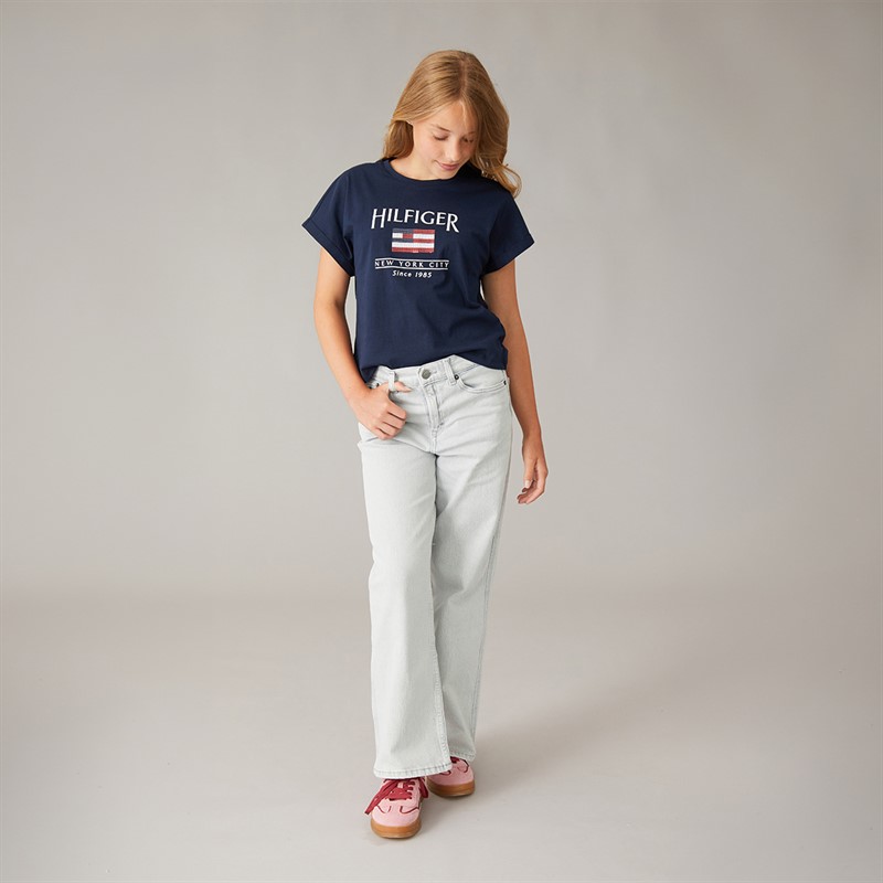 Tommy Hilfiger Girls Mabel Jeans Ice Grey
