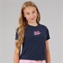Tommy Hilfiger Girls Tommy Heart Embroidered T-Shirt Dark Night Navy
