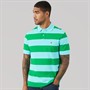 Tommy Hilfiger Mens Block Stripe Reg Polo Shirt Jade Wink/Arctic Aqua
