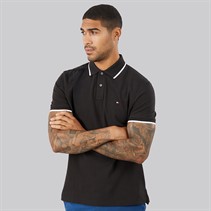 Tommy Hilfiger Mens Pique Undercollar Polo Black