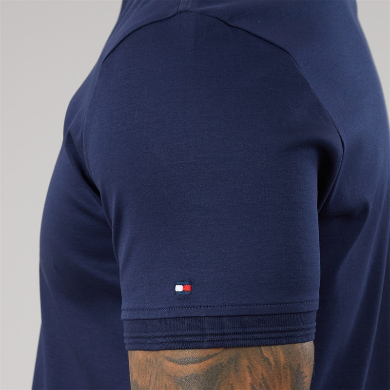 Tommy Hilfiger Mens Collar Intrest Polo Shirt Carbon Navy