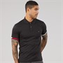Tommy Hilfiger Mens RWB Cuff Liquid Polo Shirt Black