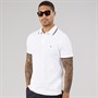 Tommy Hilfiger Mens Pique Undercollar Polo Shirt White