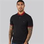 Tommy Hilfiger Mens Contrast Collar Block Polo Shirt Black