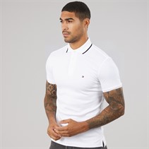 Tommy Hilfiger Mens Liquid Cotton Tipped Polo Shirt White