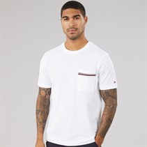 Tommy Hilfiger Mens Global Stripe Pique T-Shirt White