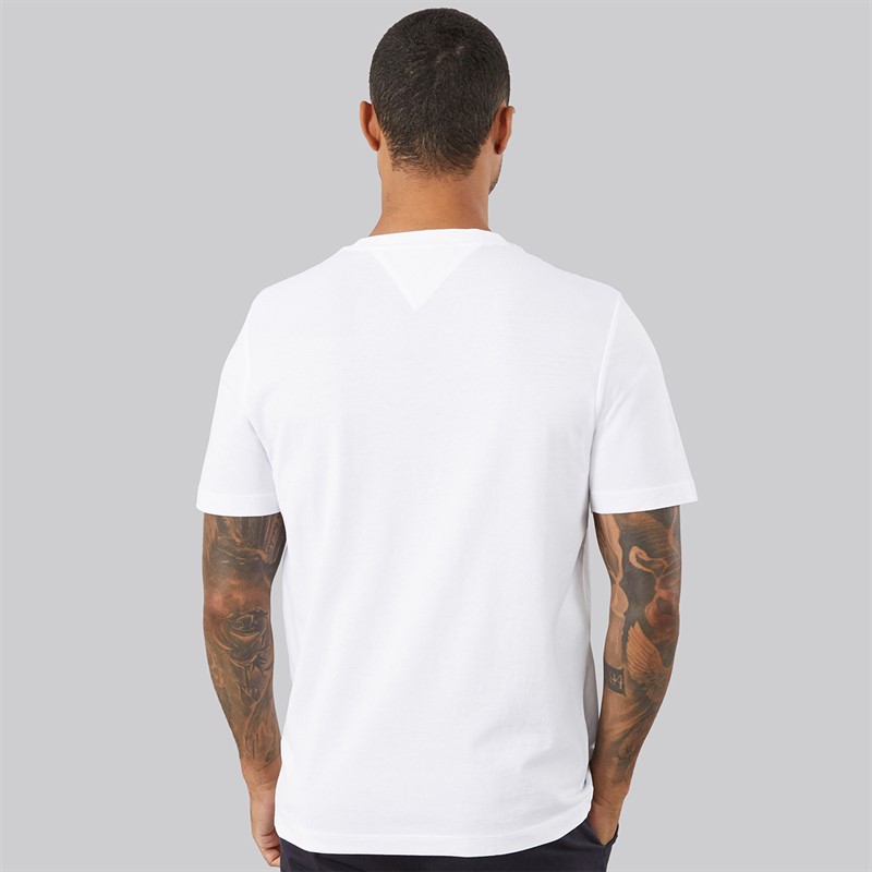 Tommy Hilfiger Mens Global Stripe Pique T-Shirt White