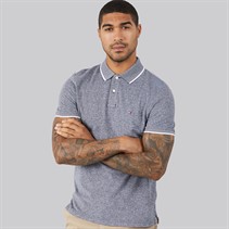 Tommy Hilfiger Mens Cotton Linen Pique Polo Shirt Desert Sky