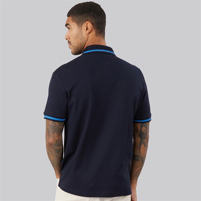 Tommy Hilfiger Mens TH Script Classic Fit Polo Shirt Desert Sky