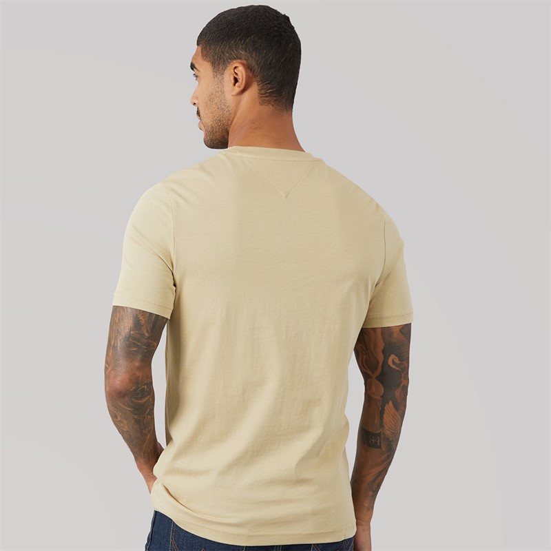 Tommy Hilfiger Mens Brand Love Text Box T-Shirt Sandalwood