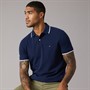 Tommy Hilfiger Mens Pique Undercollar Polo Shirt Carbon Navy