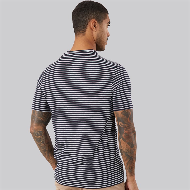 Tommy Hilfiger Mens Essential Seasonal Reg Fit T-Shirt Desert Sky/Ecru Stripe