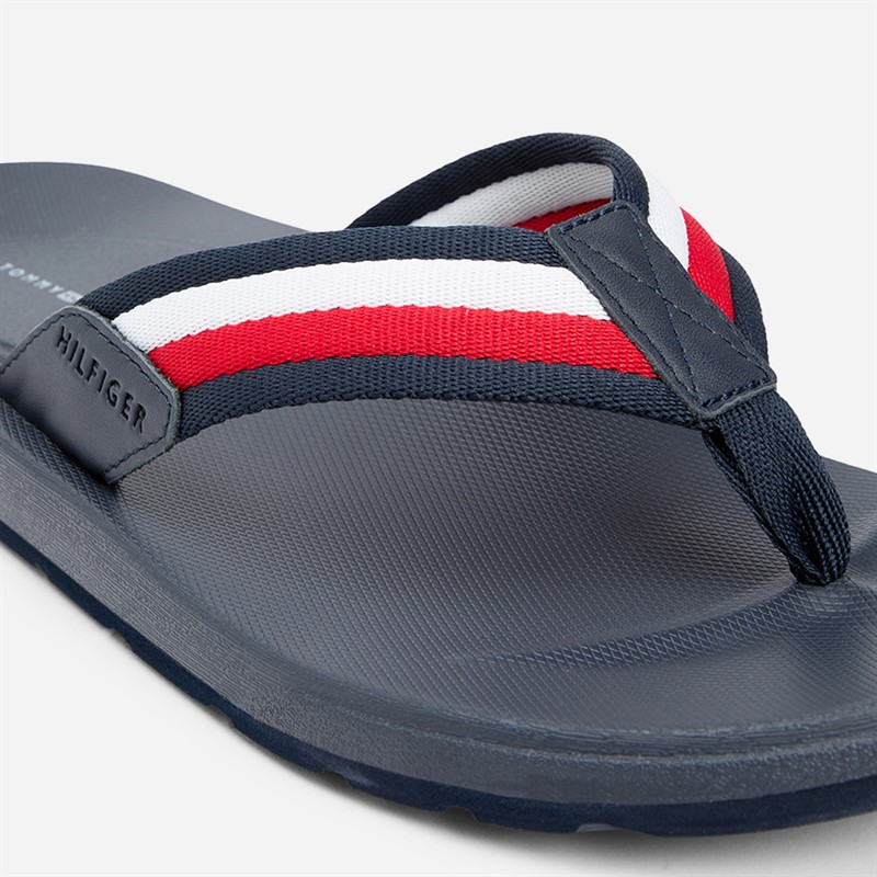 Tommy Hilfiger Mens Molded Flip Flops Rwb