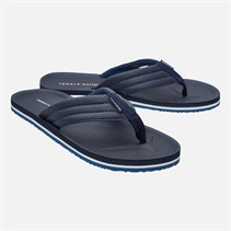 Tommy Hilfiger Mens Comfort Padded Perf Flip Flops Desert Sky