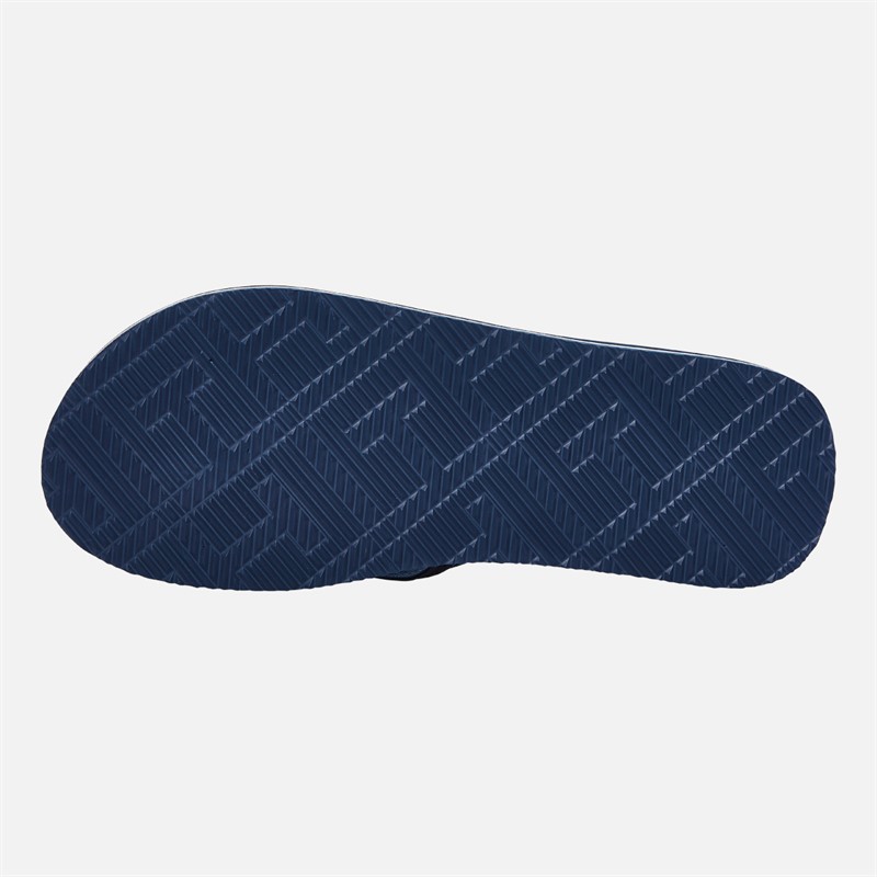 Tommy Hilfiger Mens Comfort Padded Perf Flip Flops Desert Sky