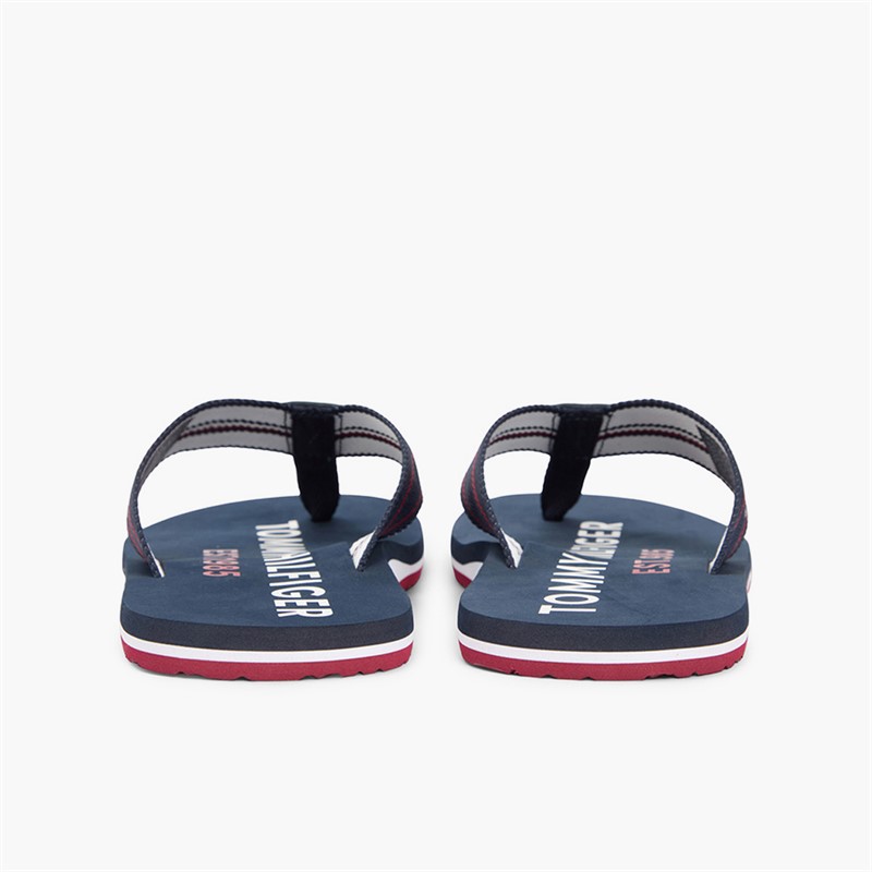 Tommy Hilfiger Mens Sporty Flip Flops Desert Sky