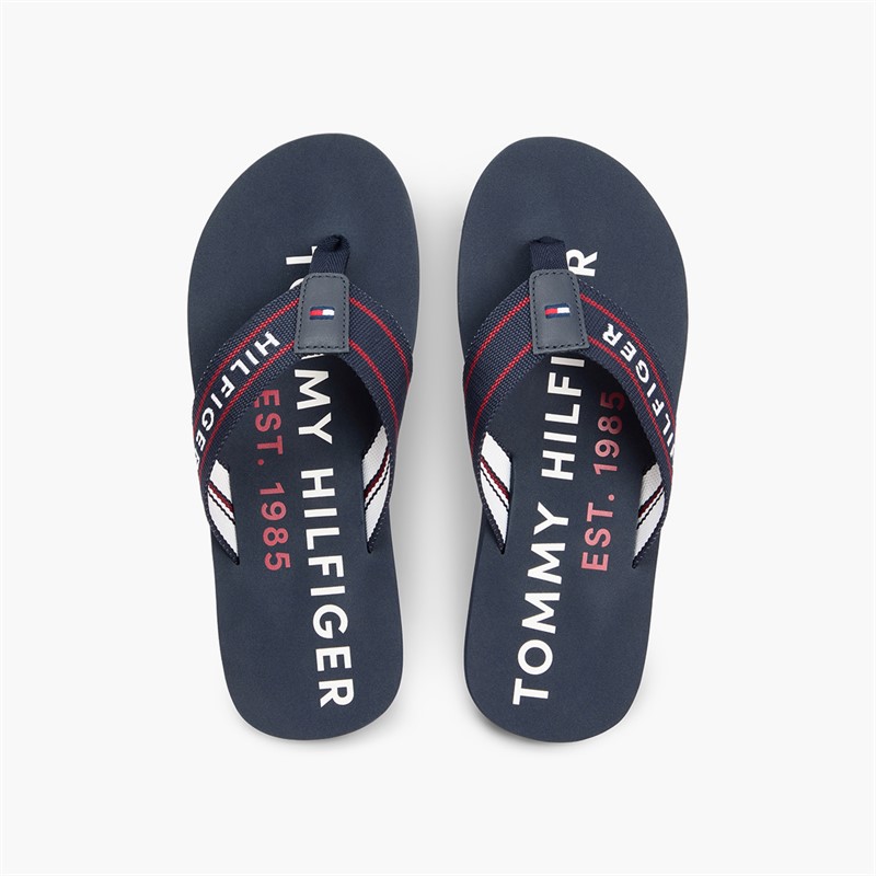 Tommy Hilfiger Mens Sporty Flip Flops Desert Sky