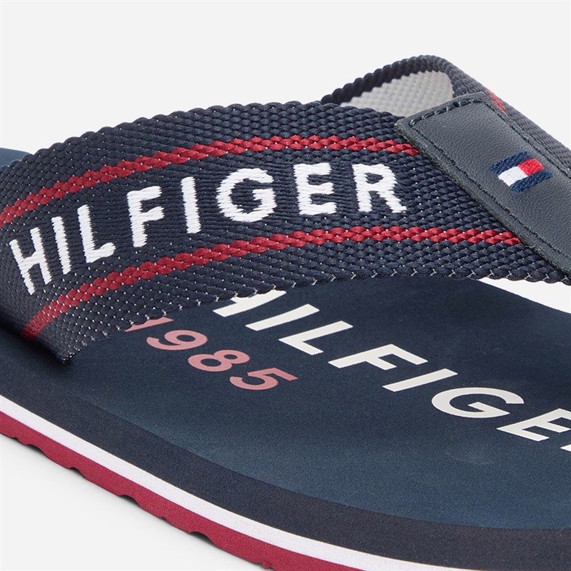 Tommy Hilfiger Mens Sporty Flip Flops Desert Sky