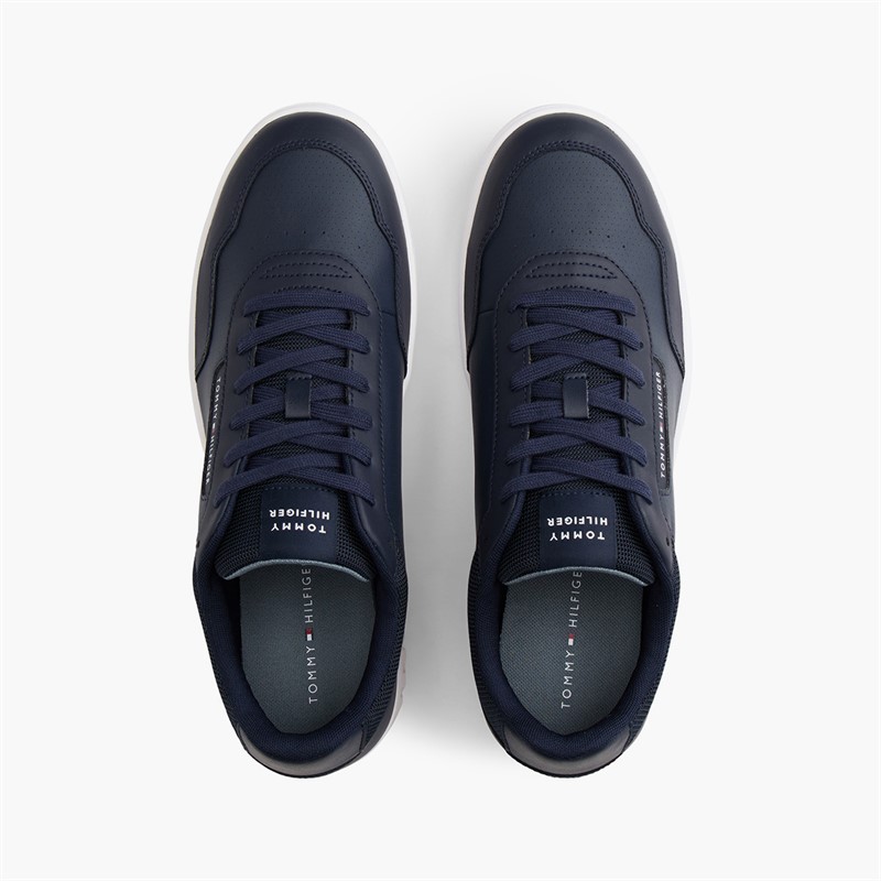 Tommy Hilfiger Mens Basket Core Perforated Trainers Desert Sky