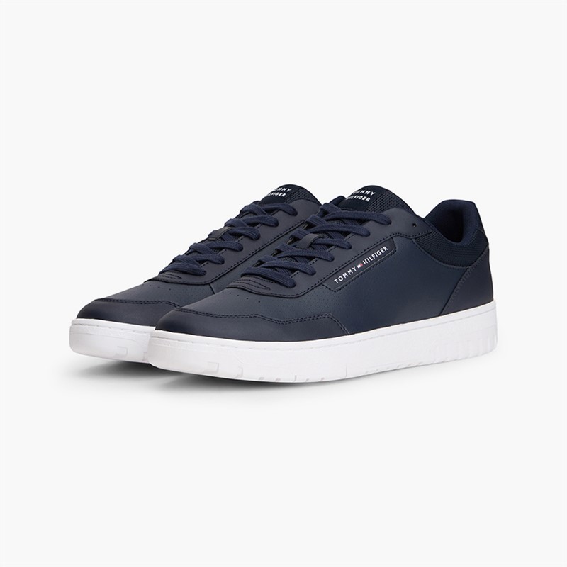 Tommy Hilfiger Mens Basket Core Perforated Trainers Desert Sky
