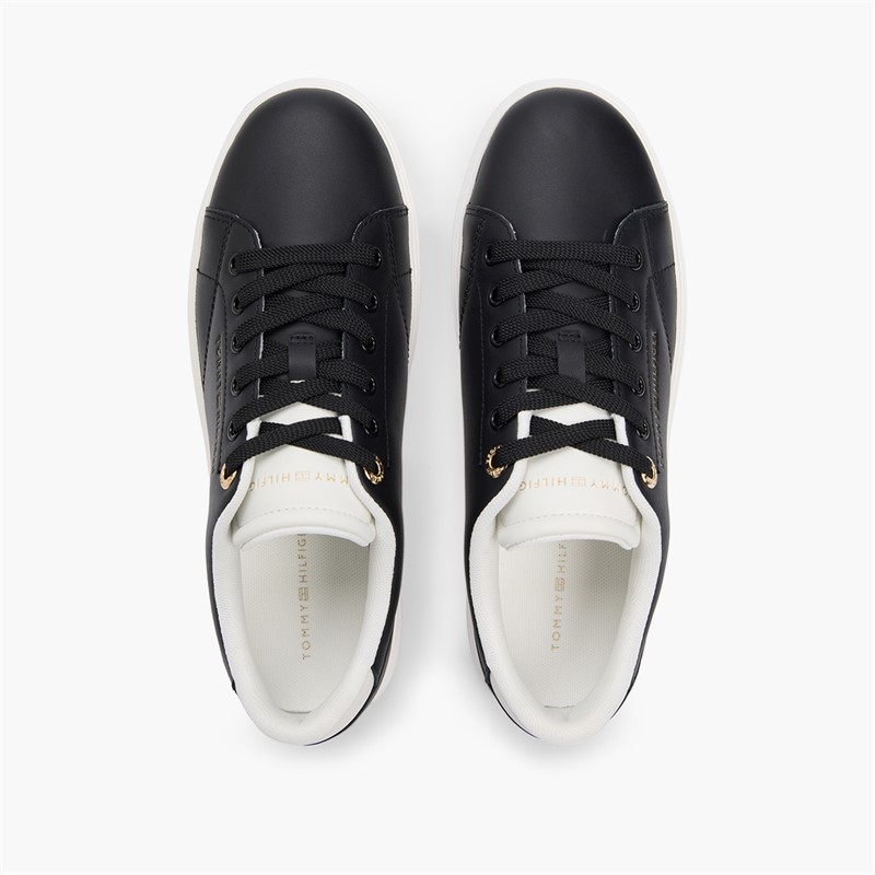 Tommy Hilfiger Womens Feminine Cupsole Trainers Black/Ecru