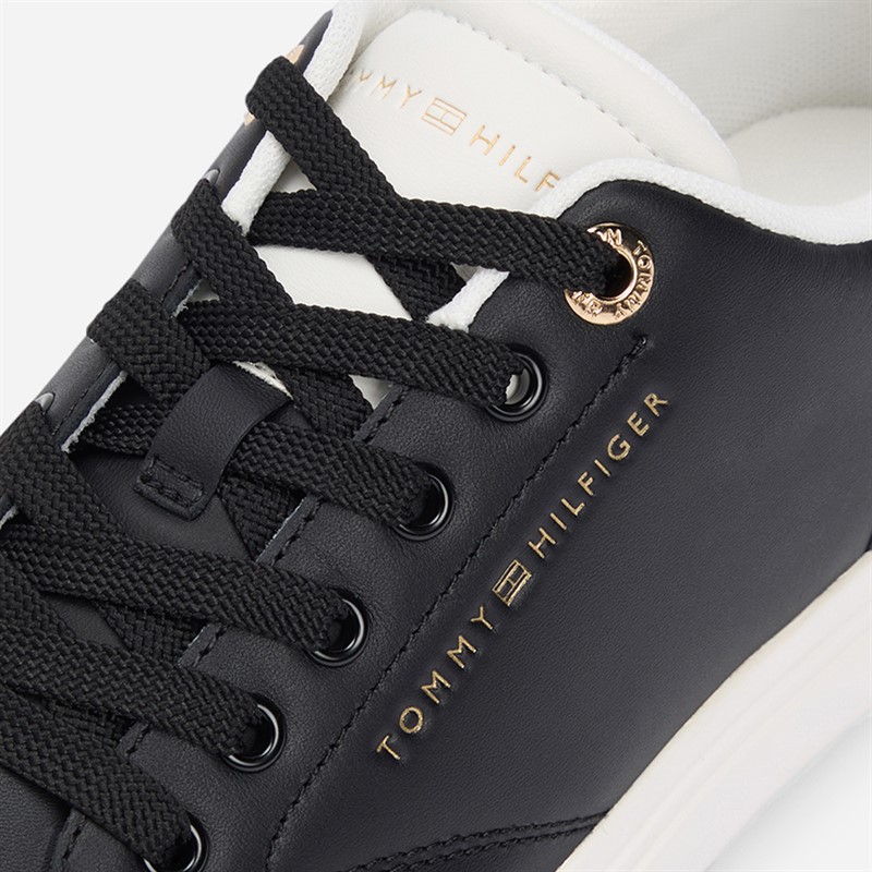 Tommy Hilfiger Womens Feminine Cupsole Trainers Black/Ecru
