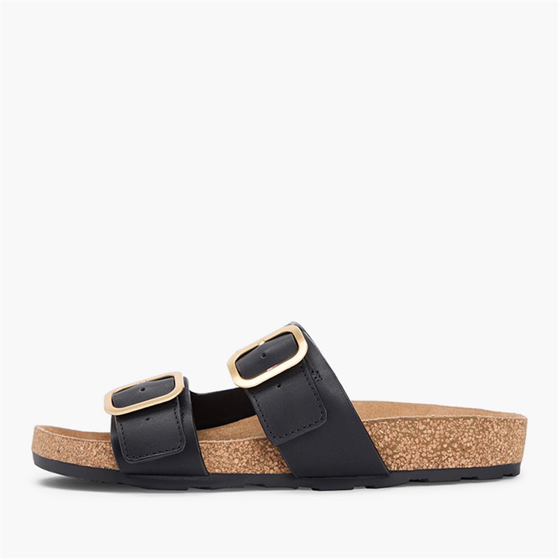 Tommy Hilfiger Womens Classic Dual Strap Sandals Black