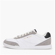 Tommy Hilfiger Mens Low Pro Leather Mix Trainers White