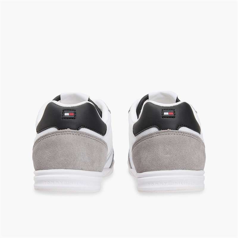 Tommy Hilfiger Mens Low Pro Leather Mix Trainers White
