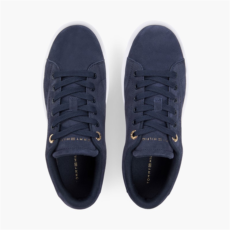 Tommy Hilfiger Womens Feminine Cupsole Trainers Space Blue