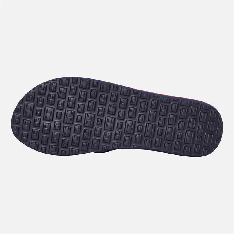 Tommy Hilfiger Womens Webbing Flip Flops Space Blue