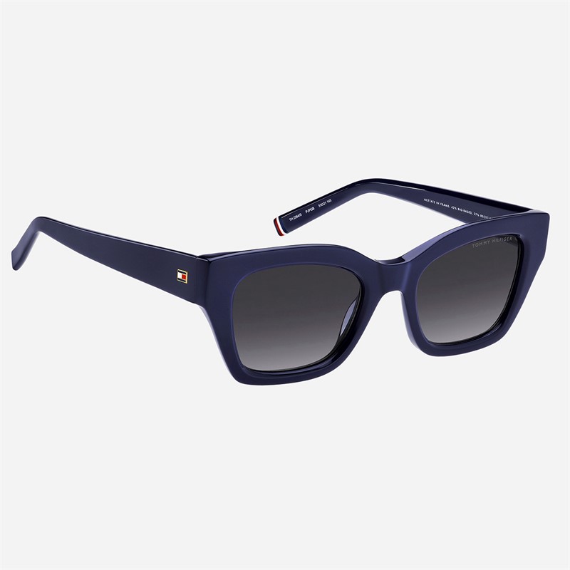 Tommy Hilfiger Womens Square Sunglasses Blue