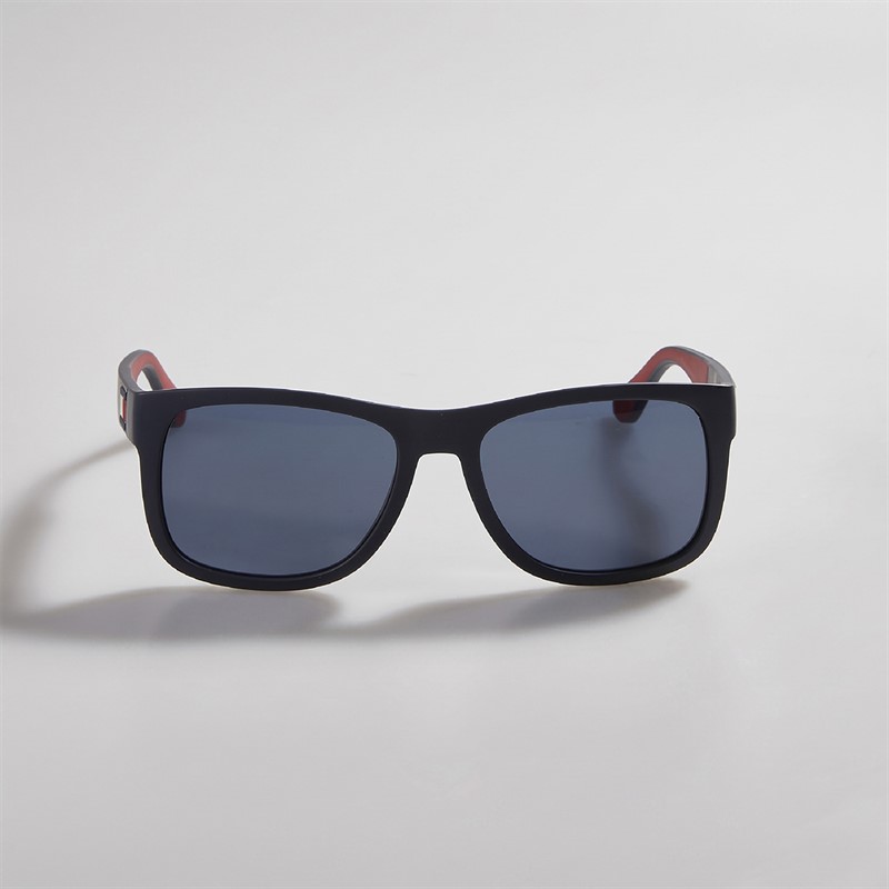 Tommy Hilfiger Mens Rectangular Sunglasses Blue/Red Blue Red