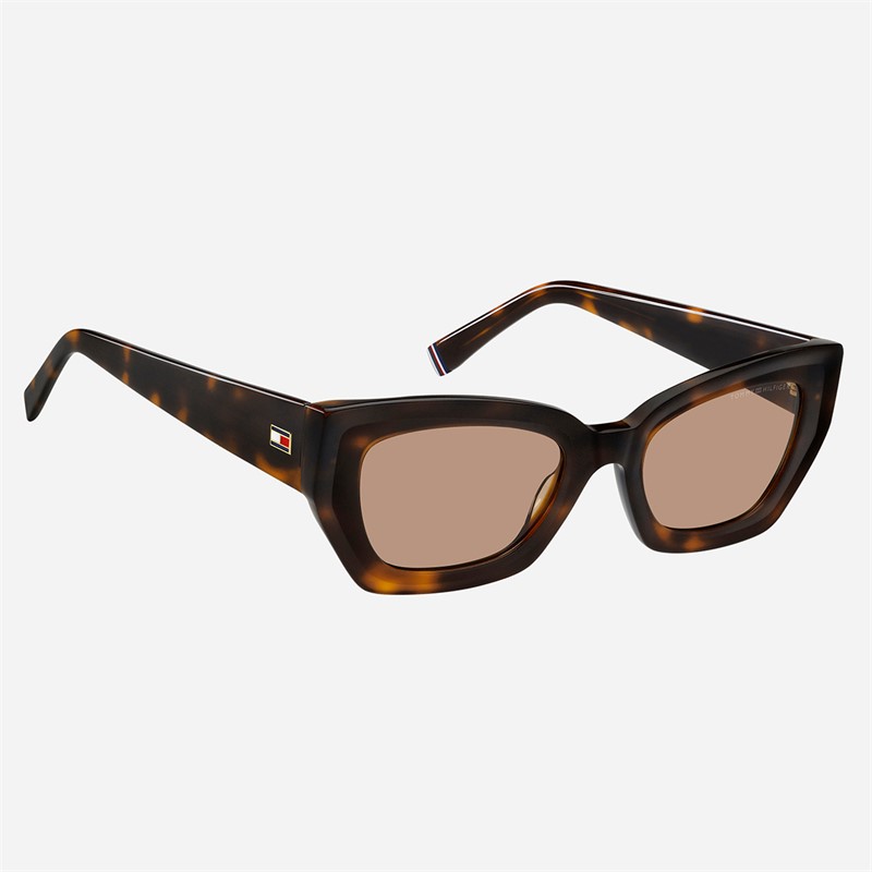Tommy Hilfiger Womens Square Sunglasses Havana 2